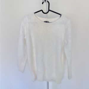 Club Monaco Rabbit Hair Sweater in White
